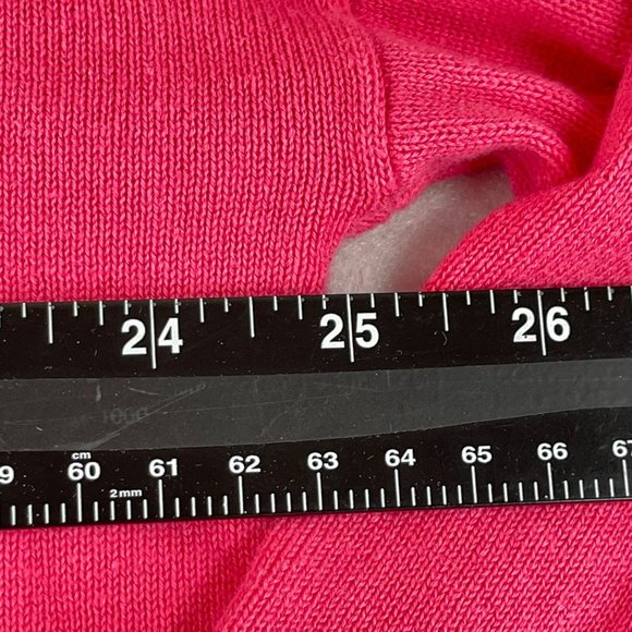 LISA TODD Womens L Pink Good Vibrations Stars Heart Pullover Sweater Color Cuffs - Picture 8 of 10